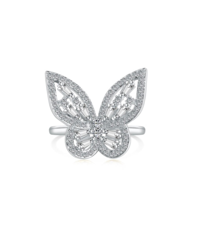 Mariah butterfly adjustable ring