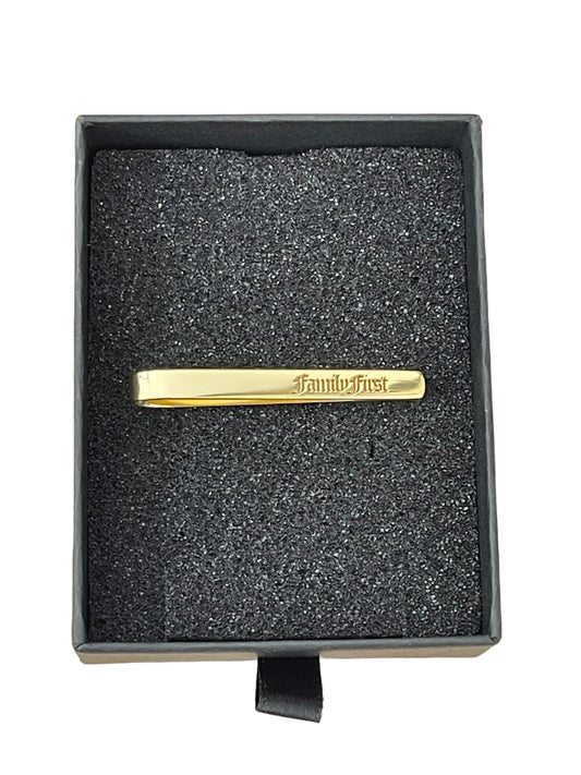 Family First Engraved Tie Clip